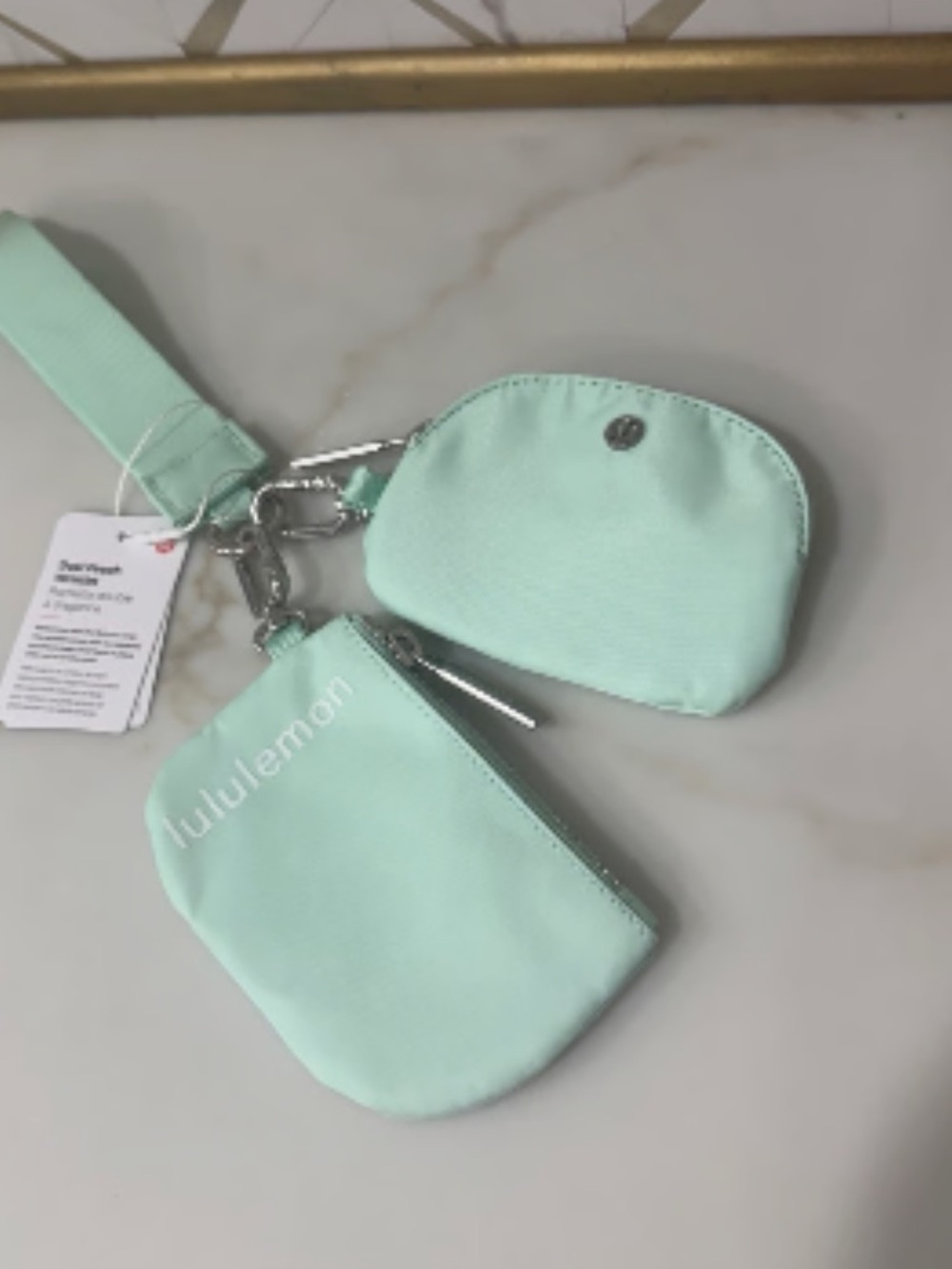 Lululemon athletica Dual Pouch Wristlet mint new purse wallet wristlet - Picture 2 of 4